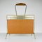 Vintage Italian Brass Magazine Rack, 1960s, Image 5