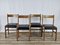 Beech and Leather Chairs, Italy, 1970s, Set of 4 4