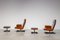 Modernist Teak Plywood Lounge Chairs with Ottoman, 1960s, Set of 4, Image 8