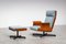 Modernist Teak Plywood Lounge Chairs with Ottoman, 1960s, Set of 4 6