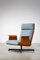 Modernist Teak Plywood Lounge Chairs with Ottoman, 1960s, Set of 4 4