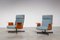 Modernist Teak Plywood Lounge Chairs with Ottoman, 1960s, Set of 4, Image 7