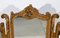 Espejo tríptico de madera dorada, años 30, Imagen 5