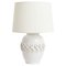 White Ceramic Table Lamp, 1950s 1