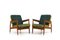 Early Danish Easychairs in Oak and Teak, 1950s, Set of 2, Image 1