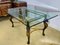 Golden Brass & Steel Cast Iron Dining Table with Lion Head Feet & Bevelled Glass Tray, Image 4