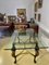 Golden Brass & Steel Cast Iron Dining Table with Lion Head Feet & Bevelled Glass Tray 8