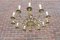 Large Mid 20th Century Brass Chandelier, Western Europe, 1950s, Image 3