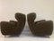 Large Italian Chairs in Chocolate Boucle, 1950s, Set of 2, Image 8