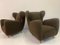 Large Italian Chairs in Chocolate Boucle, 1950s, Set of 2, Image 7