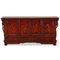 Rot lackiertes Shanxi Sideboard mit geschnitzten Zwickeln, 1920er 1