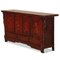 Red Lacquer Shanxi Sideboard with Carved Spandrels, 1920s 4