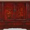 Rot lackiertes Shanxi Sideboard mit geschnitzten Zwickeln, 1920er 5