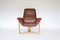 Fauteuil Manta Vintage Scandinave en Marron Cannelle par Ingmar Relling pour Westnofa, Norway, 1970s 1