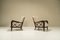 Armchairs in Ebonized Wood and Beige Upholstery by Paolo Buffa, Italy, 1940s, Set of 2 3