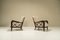 Armlehnstühle aus Ebonisiertem Holz & Beigefarbenem Bezug von Paolo Buffa, Italien, 1940er, 2er Set 3