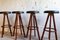 Danish Modern Teak Bar Stools by Hans Olsen for Frem Røjle, 1960s, Set of 4 17