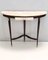 Vintage Beech Console with Demi Lune Portuguese Pink Marble Top, Italy, 1950s 1