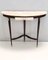 Vintage Beech Console with Demi Lune Portuguese Pink Marble Top, Italy, 1950s, Image 1