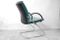 Modern German Green Leather Office Chairs, 1980s, Set of 3 3