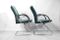 Modern German Green Leather Office Chairs, 1980s, Set of 3, Image 6