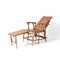 Art Nouveau Childrens Folding Deck Chair or Lounge Chair in Rattan, 1900s 1