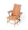 Art Nouveau Childrens Folding Deck Chair or Lounge Chair in Rattan, 1900s 5