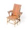 Art Nouveau Childrens Folding Deck Chair or Lounge Chair in Rattan, 1900s, Image 5