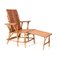 Art Nouveau Childrens Folding Deck Chair or Lounge Chair in Rattan, 1900s 3
