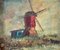 Roger Vandenbulcke, Windmühle, 1950er, Öl auf Leinwand, Gerahmt 2