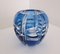 Petit Vase Optique Bleu Foncé par Joseph Simon, 1930s 3