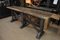 Long Fir & Teak Console Table with Crossbrecks Feet, 1950s 9