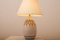 Table Lamp with Stone Base & Fabric Shade, Image 2