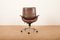 Office Chair in Brown Leather with Tubular Steel Frame by Ernst Lüthy for Atelier L, 1977, Image 2