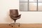 Office Chair in Brown Leather with Tubular Steel Frame by Ernst Lüthy for Atelier L, 1977 12