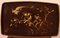 Vassoio da maggiordomo in legno laccato con decoro asiatico, XIX secolo, Immagine 2