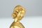 Antique Signed Miniature Bust of Young Lady in Gilded Bronze, 1870s, Image 8