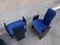 Black Lacquered Wood and Electric Blue Velvet Dining Chairs from Arflex, 1960s, Set of 6, Image 7