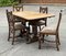 Edwardian Oak Draw Leaf Table and Chairs, Set of 5, Image 1