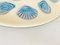 Large French Oyster Plate in Ceramic Blue and White from Elchinger, 1960 6