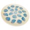 Large French Oyster Plate in Ceramic Blue and White from Elchinger, 1960, Image 1