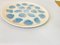 Large French Oyster Plate in Ceramic Blue and White from Elchinger, 1960 10