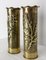 French World War I Brass Thistle and Cross of Lorraine Shells Casing, 1890s, Set of 2 3