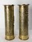 French World War I Brass Thistle and Cross of Lorraine Shells Casing, 1890s, Set of 2 4