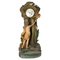 Antique French Mantel Set Clock in Bronze and Marble, 1890s, Set of 3 1