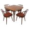 Czechoslovakian Suman Chairs and Table from Thonet, 1960s, Set of 5 1