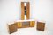 Czechoslovakian Set Mirror Cabinet and Bedside Tables by Jindřich Halabala, 1950s, Set of 3 4