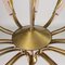 Vintage Ceiling Lamp in Brass & Glass, Italy, 1950s, Image 5