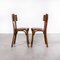 Deep Back Bistro Dining Chairs in Walnut from Baumann, 1950s, Set of 2 5