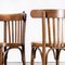 Crescent Back Bistro Dining Chairs in Walnut from Baumann, 1950s, Set of 4 2